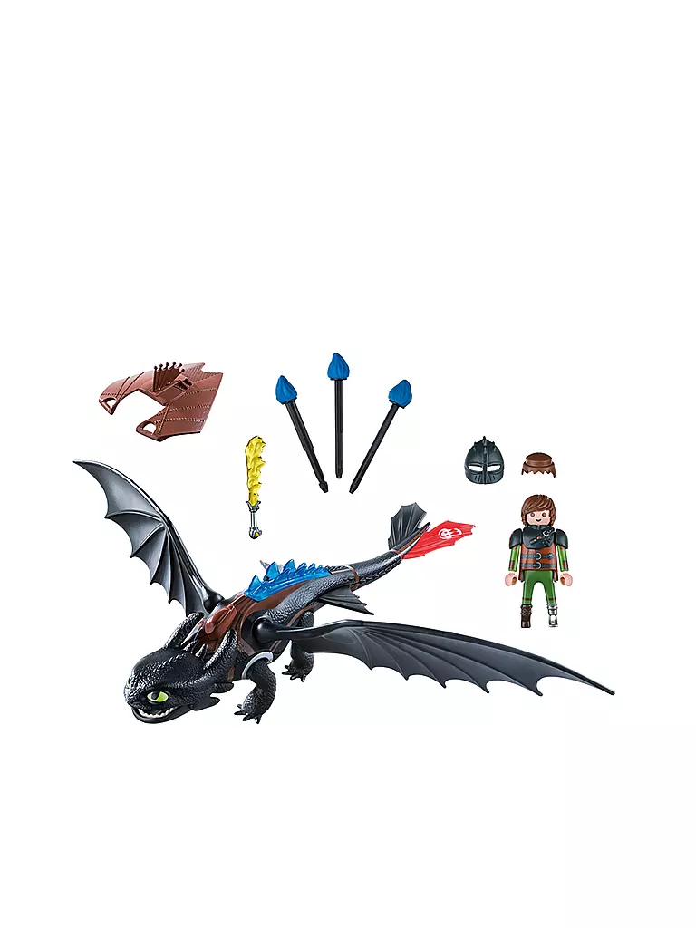 PLAYMOBIL Dragon Hicks mit Ohnezahn 9246 transparent